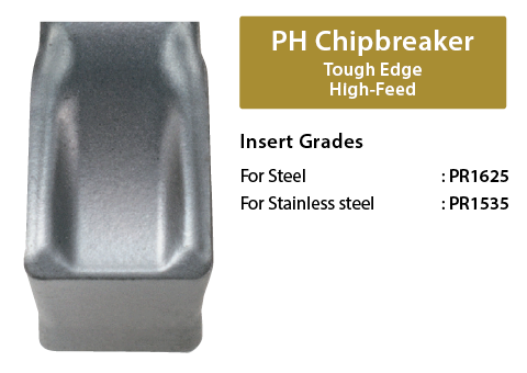 PH Chipbreaker - Tough Edge for High-feed machinng
